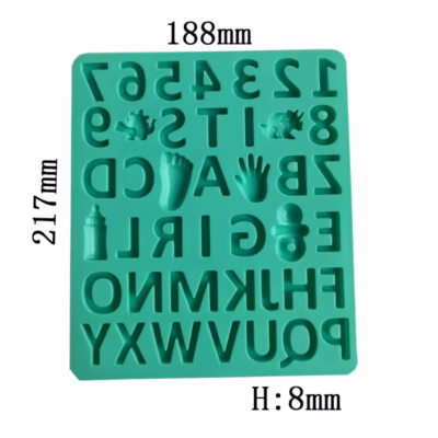 Number Letter Chocolate Silicone Mould - Cake Tools - Chocolate Moulds - Full View