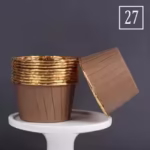 50 Pcs Set Brown Cupcake Foil Baking Liner - Cake Tools - Cupcake Supplies - Product Detail