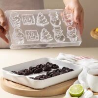 10 Cavity Christmas Shapes Polycarbonate Chocolate Mould - Cake Tools - Polycarbonate Moulds - Full View