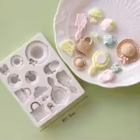 Ladies accessories Fondant Silicone Mould - Cake Tools - Silicone Moulds - Full View