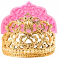 Crown Baroque Style Fondant Silicone Mould - Cake Tools - Silicone Moulds - Full View