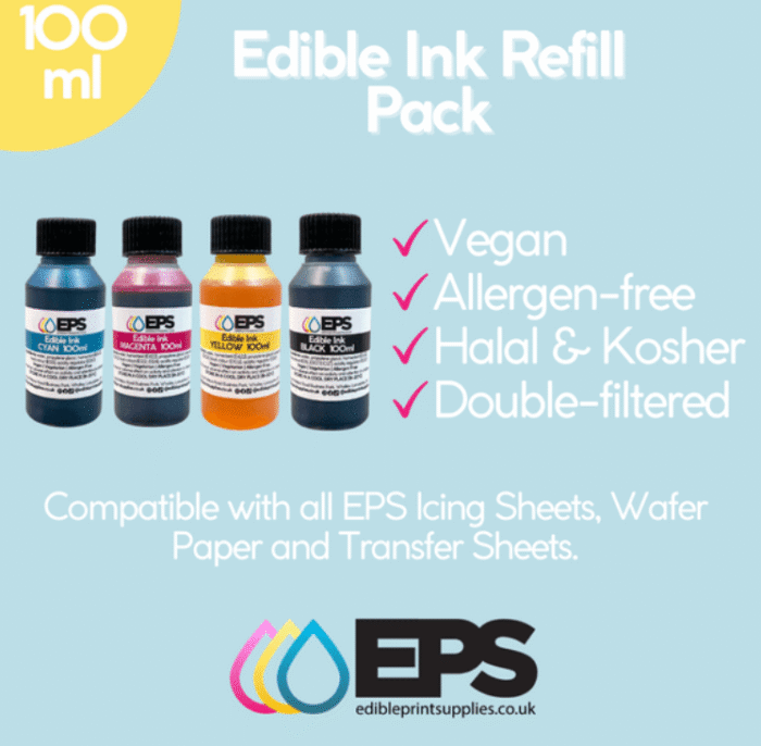 EPS 100ml Edible Ink Refill Pack - EPS - Edible Printing Supplies - Full View
