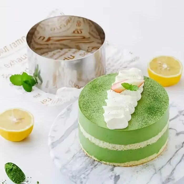 Round Cake & Mousse Ring 15.4cmx8cm Height - Cake Tools - Cake Rings - Showing Size