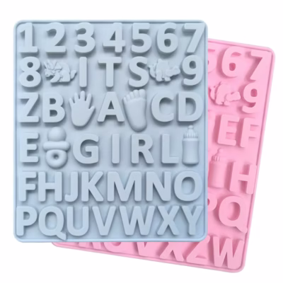 Number Letter Chocolate Silicone Mould - Cake Tools - Chocolate Moulds - Close-up View