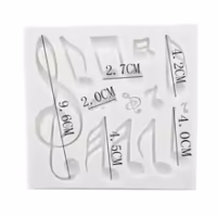 Music Notes Fondant Silicone Mould - Cake Tools - Silicone Moulds - Full View