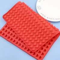 Mini Heart Shaped Silicone Mold 255 Cavity - Cake Tools - Silicon Baking pan - Full View