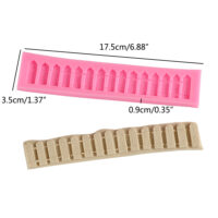 Fence Silicone Mold - Cake Tools - Silicone Moulds - Showing Size