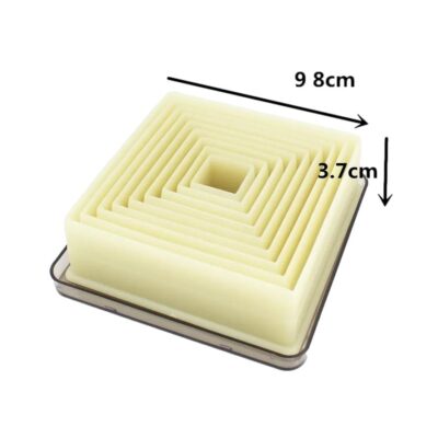 Square Polyglass Cookie Fondant Cutter - CakeTools UAE - Cookie Cutters - Full View