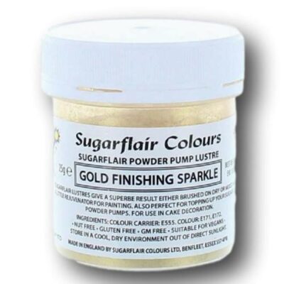SUGARFLAIR Edible Glitter Dust Gold Finishing Sparkle 25g - SUGARFLAIR - Edible Dust Powders - Close-up View