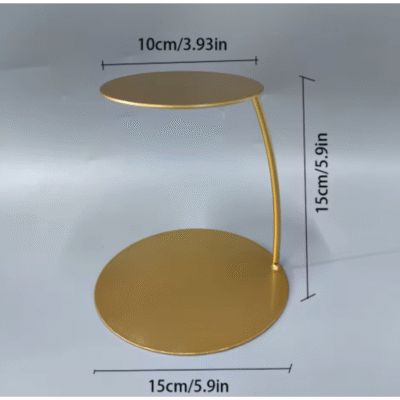 Gold Metal Floating Cake Stand 10x15x15H cm - Cake Tools - Cake Stands - Full View