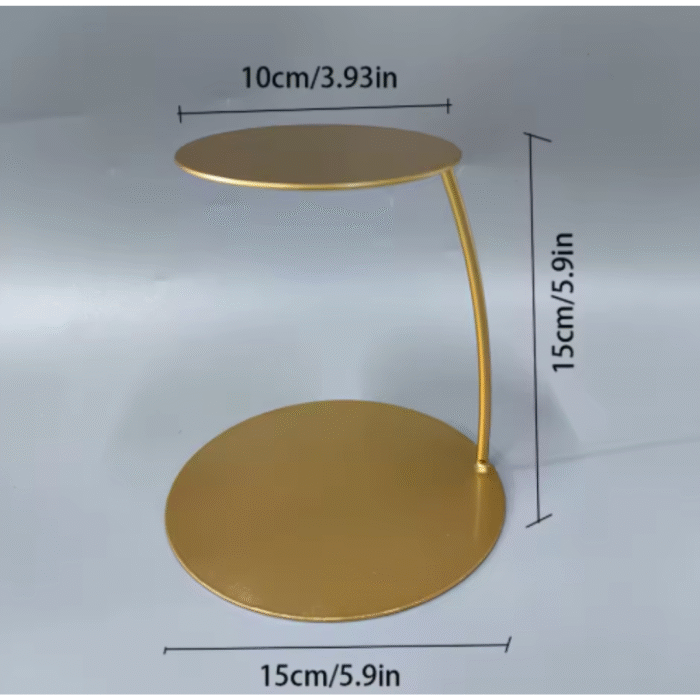 Gold Metal Floating Cake Stand 10x15x15H cm - Cake Tools - Cake Stands - Full View