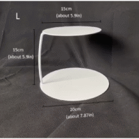 White Metal Floating Cake Stand 15x20x15H cm - Cake Tools - Cake Stands - Close-up View
