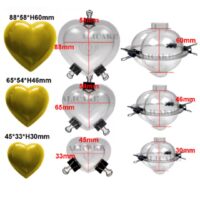 3 Pcs Set 3D Heart Polycarbonate Chocolate Mould - Cake Tools - Polycarbonate Moulds - Full View