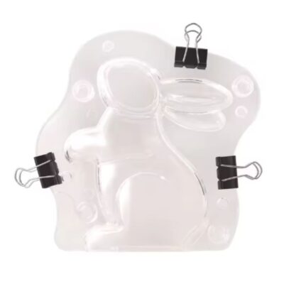 3D Easter Rabbit Polycarbonate Chocolate Mould - Cake Tools - Polycarbonate Moulds - Close-up View