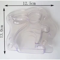 3D Easter Rabbit Polycarbonate Chocolate Mould - Cake Tools - Polycarbonate Moulds - Full View