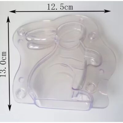 3D Easter Rabbit Polycarbonate Chocolate Mould - Cake Tools - Polycarbonate Moulds - Full View