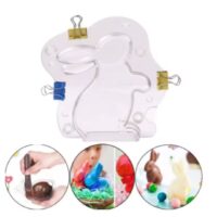 3D Easter Rabbit Polycarbonate Chocolate Mould - Cake Tools - Polycarbonate Moulds - Showing Size