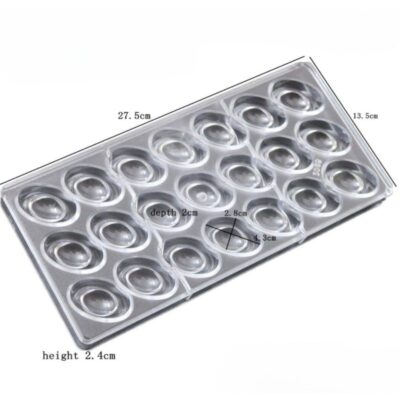 21 Cavity Chinese Ingot Shape Polycarbonate Chocolate Mould - Cake Tools - Polycarbonate Moulds - Close-up View