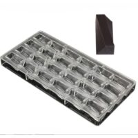 24 Cavity Irregular Rectangle Shape Polycarbonate Chocolate Mould - Cake Tools - Polycarbonate Moulds - Close-up View