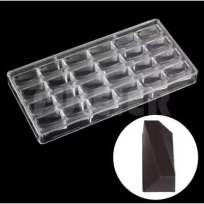 24 Cavity Irregular Rectangle Shape Polycarbonate Chocolate Mould - Cake Tools - Polycarbonate Moulds - On Display