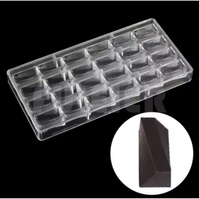 24 Cavity Irregular Rectangle Shape Polycarbonate Chocolate Mould - Cake Tools - Polycarbonate Moulds - On Display