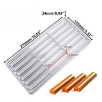 18 Cavity Long Sticks Shape Polycarbonate Chocolate Mould - Cake Tools - Polycarbonate Moulds - Full View