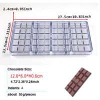 Chocolate Bar Polycarbonate Chocolate Mould - Cake Tools - Polycarbonate Moulds - On Display