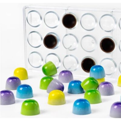 21 Cavity Bullet Shape Polycarbonate Chocolate Mould - Cake Tools - Polycarbonate Moulds - On Display