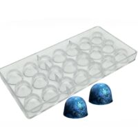 21 Cavity Bullet Shape Polycarbonate Chocolate Mould - Cake Tools - Polycarbonate Moulds - Close-up View