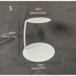 White Metal Floating Cake Stand 10x15x15H cm - Cake Tools - Cake Stands - Close-up View