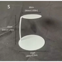 White Metal Floating Cake Stand 10x15x15H cm - Cake Tools - Cake Stands - Close-up View