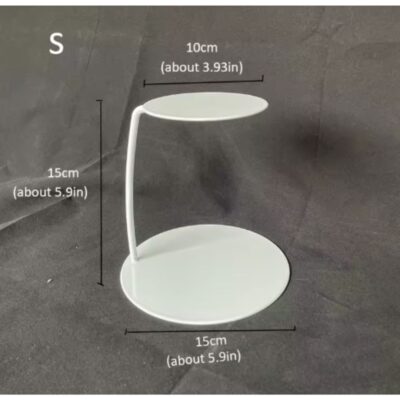 White Metal Floating Cake Stand 10x15x15H cm - Cake Tools - Cake Stands - Close-up View
