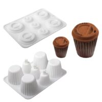 Coffee Cup Mouse Silicone Mold - Cake Tools - Silicon Baking pan - On Display