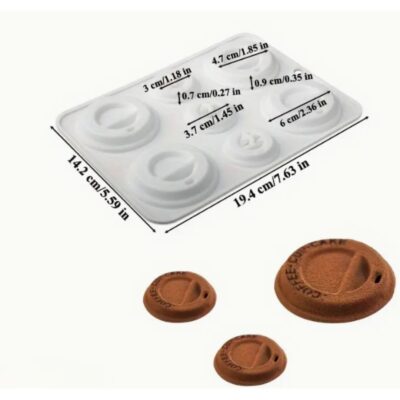 Coffee Cup Mouse Silicone Mold - Cake Tools - Silicon Baking pan - Full View
