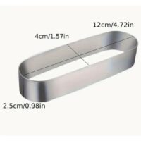 Oval Cake & Mousse Ring 12x4cm - Cake Tools - Tart Rings - Showing Size