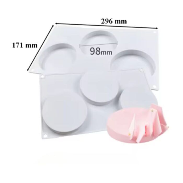 3 Holes Disc Mousse Cake Silicone Baking Pan - Cake Tools - Silicon Baking pan - Close-up View