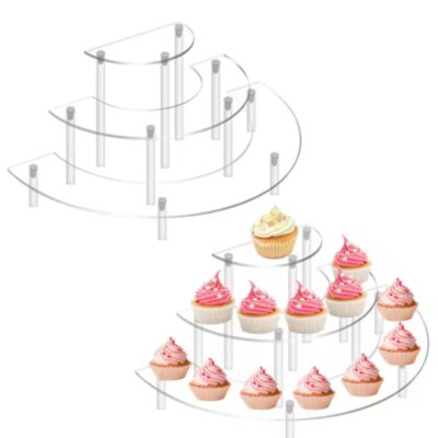 3 Tier Acrylic Cupcake Display Stand - Cake Tools - Cupcake Supplies - On Display