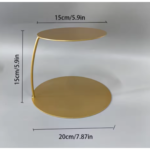 Gold Metal Floating Cake Stand 15x20x15H cm - Cake Tools - Cake Stands - Showing Size