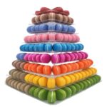 9 Tier Square Macaron Tower Display Stand - Cake Tools - Macaron Supplies - Full View