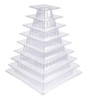 9 Tier Square Macaron Tower Display Stand - Cake Tools - Macaron Supplies - Close-up View
