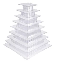 9 Tier Square Macaron Tower Display Stand - Cake Tools - Macaron Supplies - Close-up View