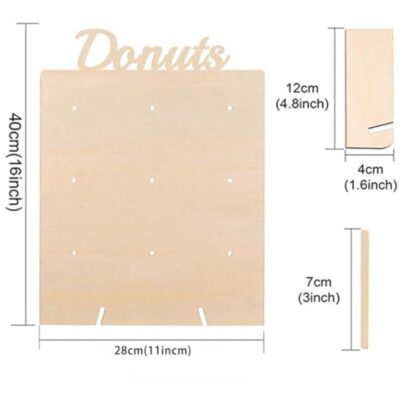 Wooden Donut Stand 1 - Cake Tools - Doughnuts Supplies - Full View