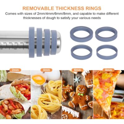 Stainless Steel Rolling Pin - Cake Tools - Cake Decorating Tools - Full View