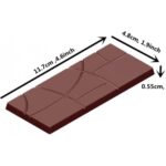 Polycarbonate Bar Chocolate Mould - Cake Tools - Chocolate Moulds - Showing Size