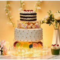 Riser Cake Tier Round Cylinders Display 20 cm - Cake Tools - Cake Stands - Close-up View