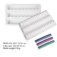 Twisted Long Mousse Cake Silicone Baking Pan