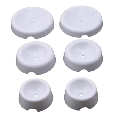 6pcs White Button-shaped Fondant Flower Molding - Cake Tools - Sugar flowers Essentials - Full View
