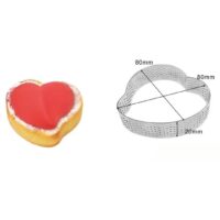 Stainless Steel Perforated Heart-Shaped Tart Ring - Cake Tools - Tart Rings - On Display