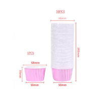 50 Pcs Set Purple Paper Cupcake Baking Liner - Cake Tools - Cupcake Supplies - Showing Size