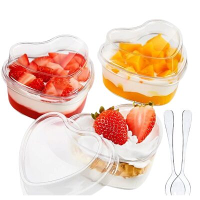 10 Pcs Set Plastic Dessert Mousse Cups 4 - Cake Decorating Supplies in Dubai, UAE